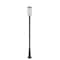 Z-Lite Leland Outdoor Post Mounted Fixture, 1-Light, 10 In.W x 117.75 In.H, Sand Black/Sand Blast 5005PHB-5011P-BK-LED - alternate 4